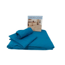 JUEGO DE SABANA AMERICANA - LISO FULL TURQUESA