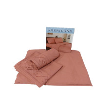 JUEGO DE SABANA AMERICANA - LISO FULL ROSA VIEJA 