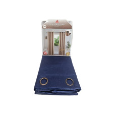 CORTINA CASA MUNDO BLACKOUT LINO - AZUL MARINO