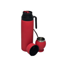 THE MATERO WJH VACUUM FLASK CON GUAMPA Y BOMBILLA - ROJO